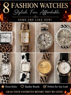 🔥⌚ 8 FASHION WATCHES – ALL TESTED & WORKING! ⌚🔥